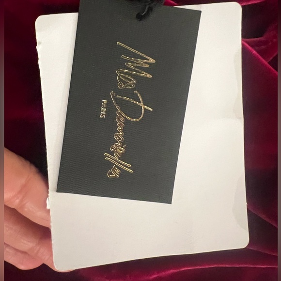 Mes Demoiselles magenta velvet dress. size 4. NWT. - Picture 9 of 11